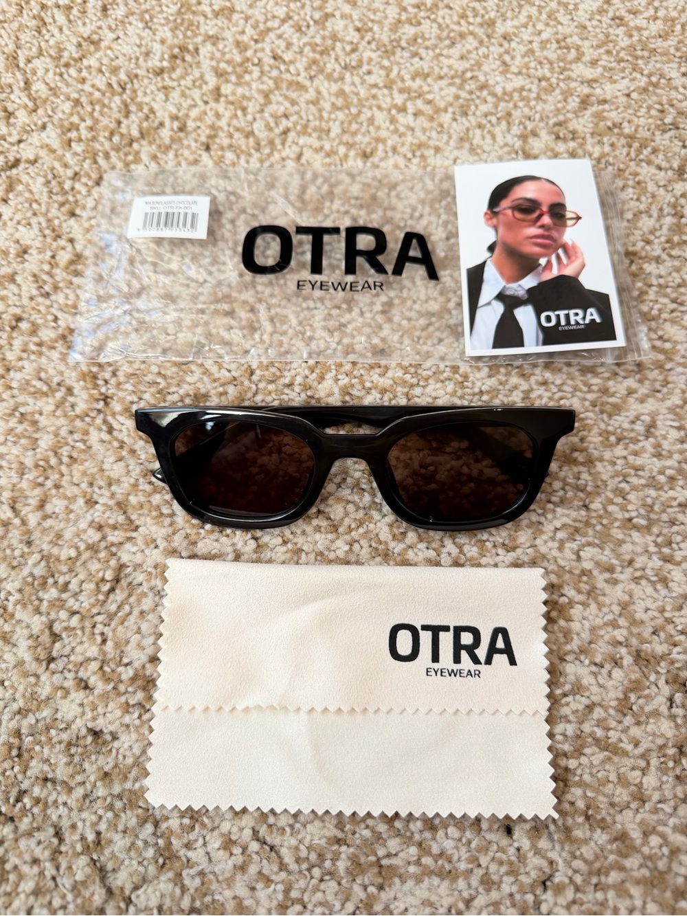New Otra Nia Dark Chocolate Frames Brown Lenses Sunglasses